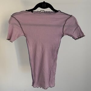 Baserange Lavender Ribbed Women's Top
